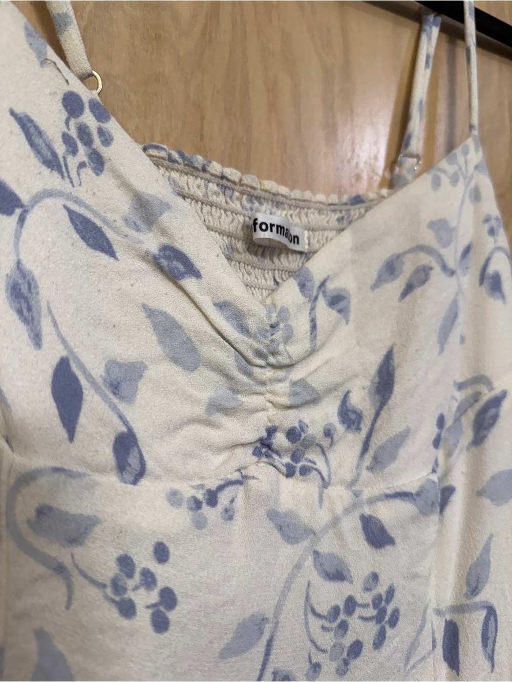 Reformation Light Blue Floral tank size 2 - Picture 3 of 4